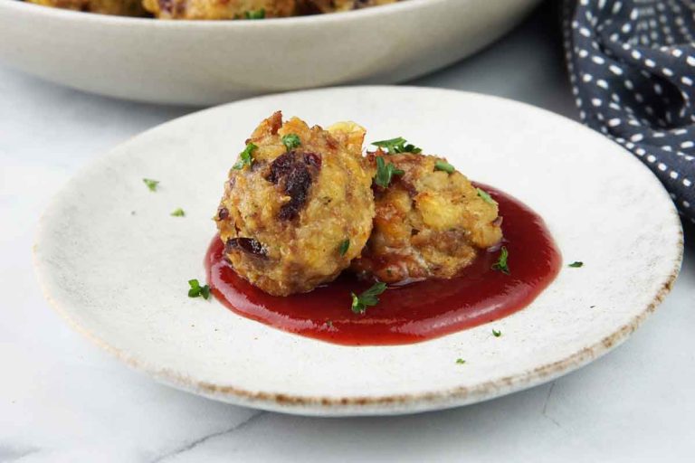 Sausage and stuffing meatballs