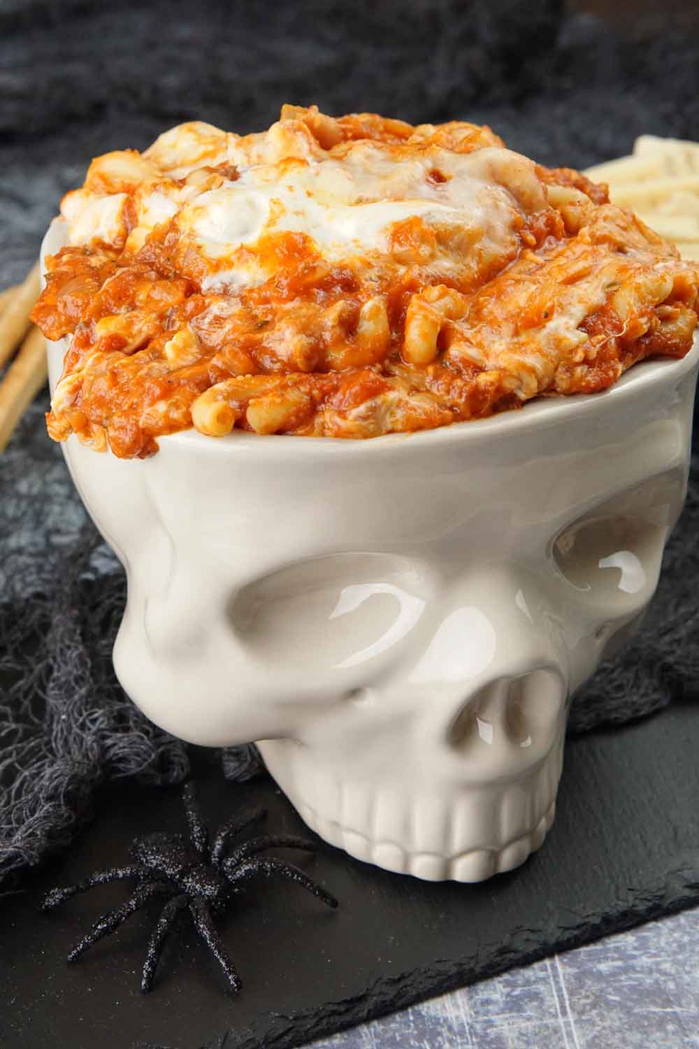 skull lasagna dip