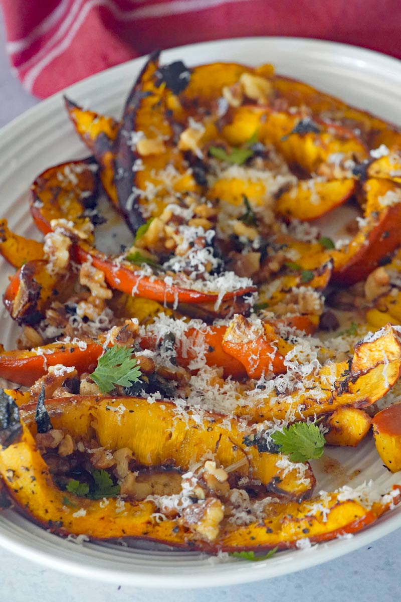 Roasted pumpkin wedges