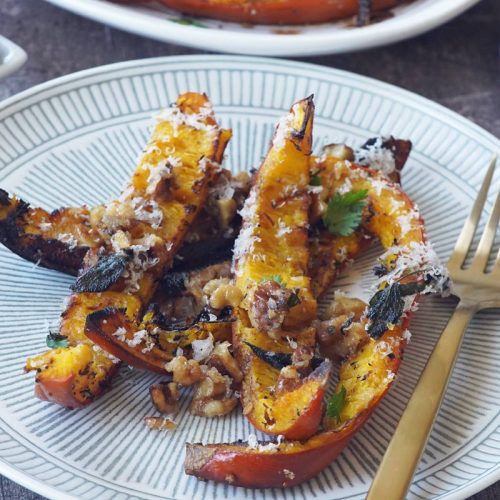 Roasted pumpkin wedges